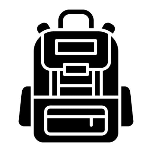 Backpack Glyph Icon | Fashion