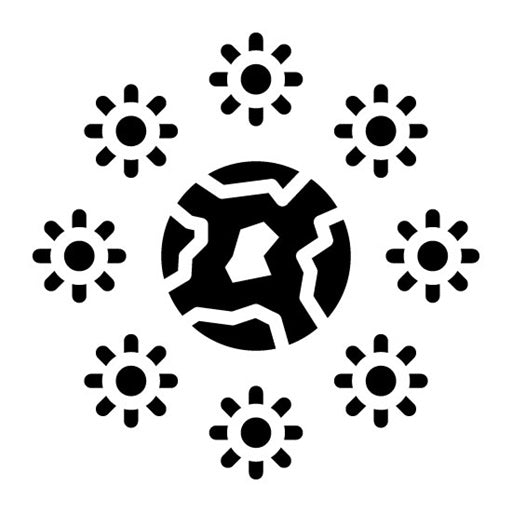 Contagious Globe Glyph Icon