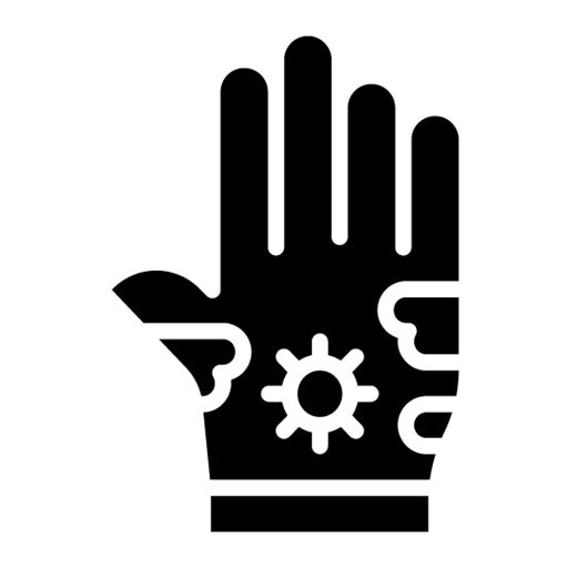 Contaminated Hands Glyph Icon