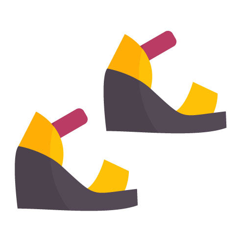 Wedge Heel Flat Icon