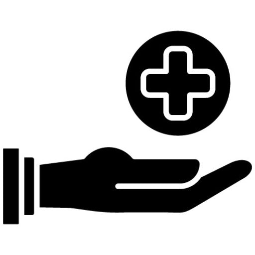 Healing Hands Glyph Icon