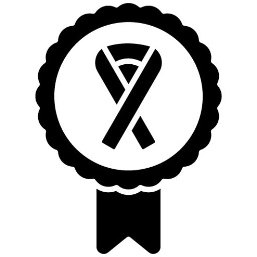 Cancer Ribbon Badge Glyph Icon