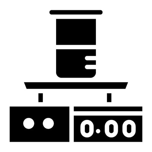 Analytical Balance Glyph Icon