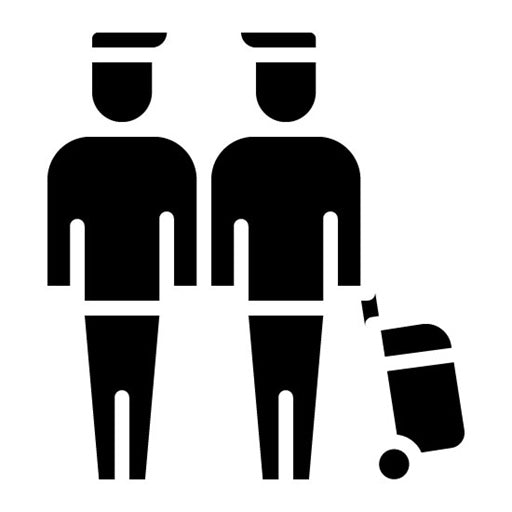 Travel Buddies Glyph Icon