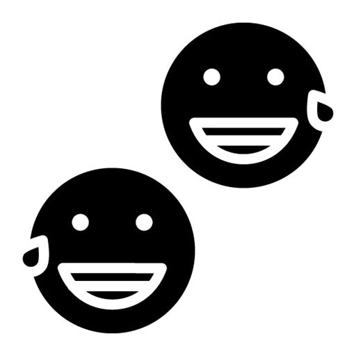 Laughing Together Glyph Icon