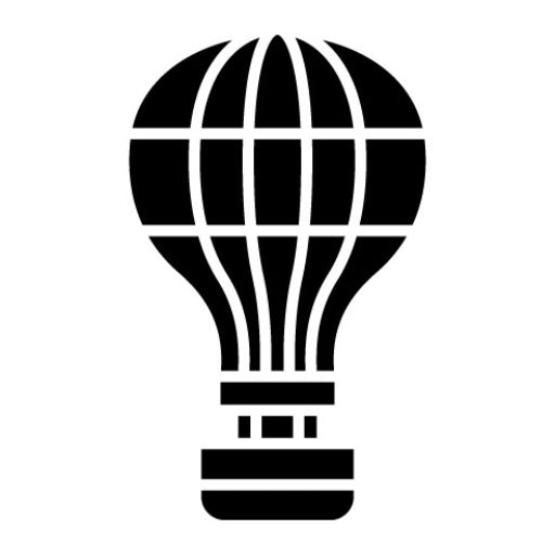 Air Balloon Glyph Icon | Entertainment