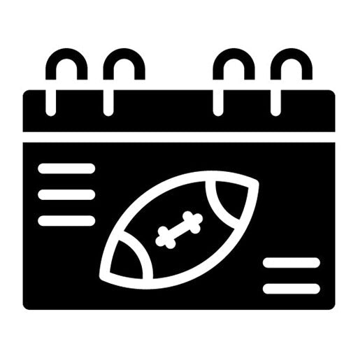 Rugby Match Date Glyph Icon