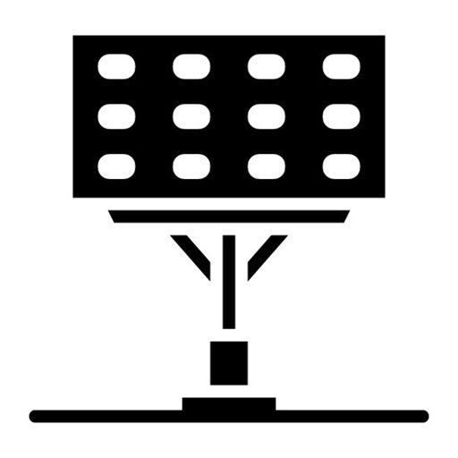 Stadium Lights Glyph Icon