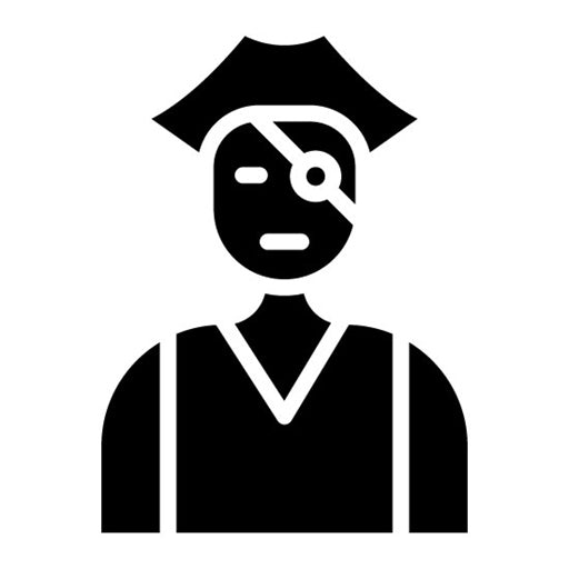 Pirate Glyph Icon | Ocean