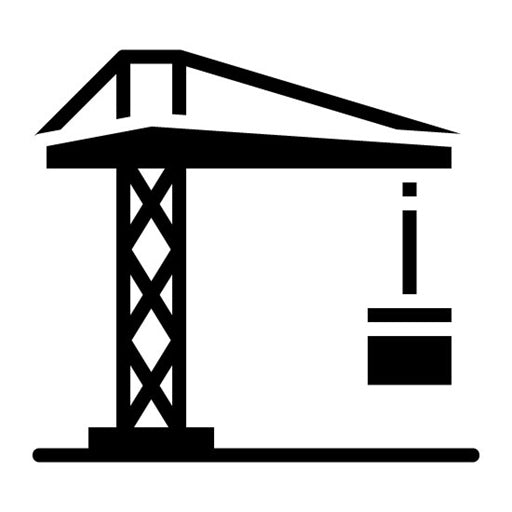 Tower Crane Glyph Icon | Warehouse