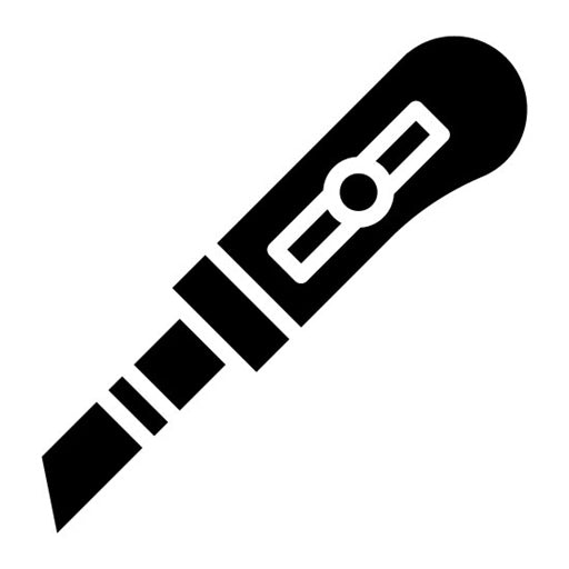 Box Cutter Glyph Icon