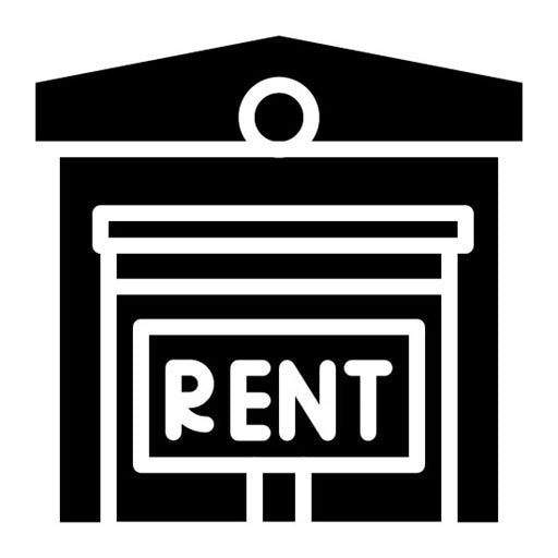Warehouse Rental Glyph Icon