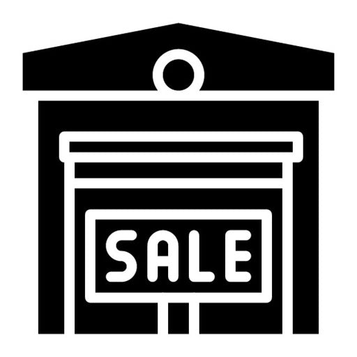 Warehouse For Sale Glyph Icon