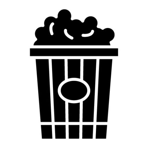 Popcorn Glyph Icon | Entertainment