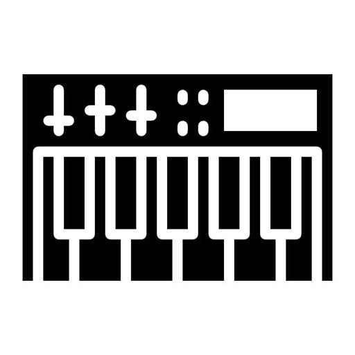 Synthesizer Glyph Icon | Instrument