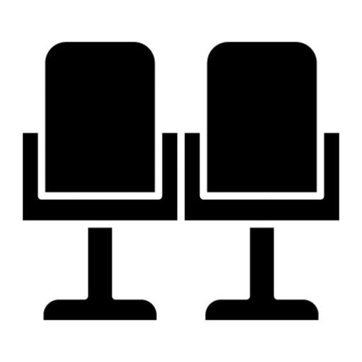 Cinema Chairs Glyph Icon