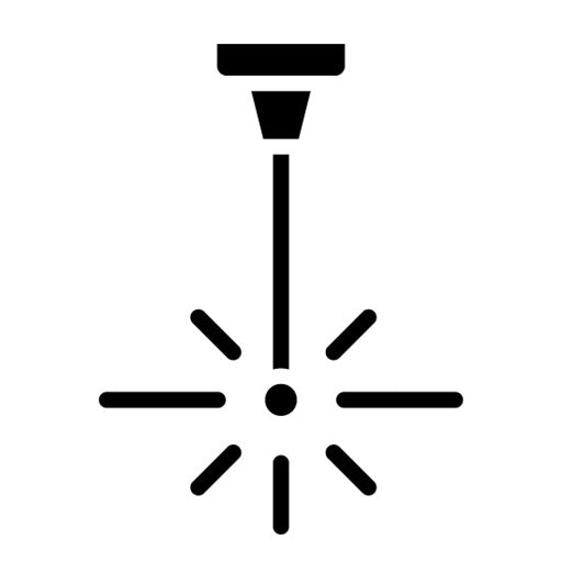 Laser Beam Glyph Icon | Manufacturing