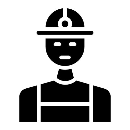 Male Engineer Glyph Icon | Manufacturing