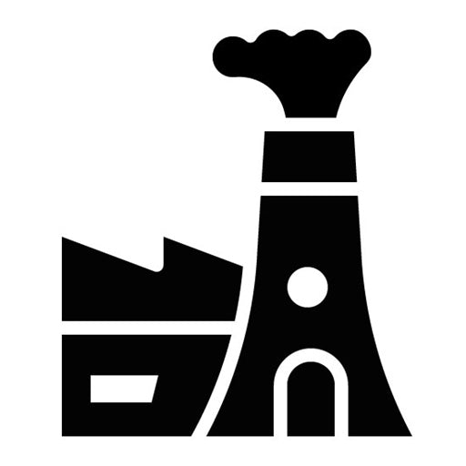 Nuclear Power Plant Glyph Icon | Manufacturing