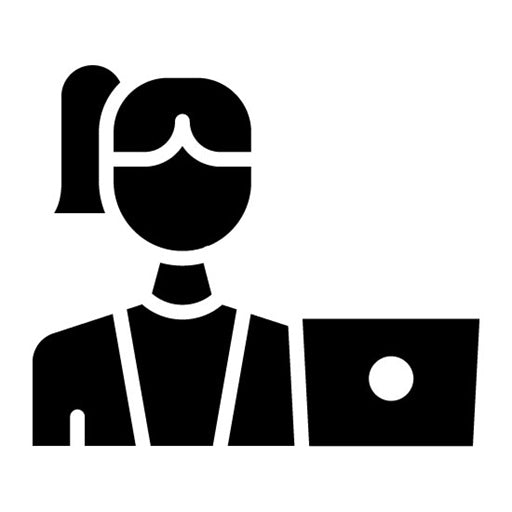 Worker Female Glyph Icon