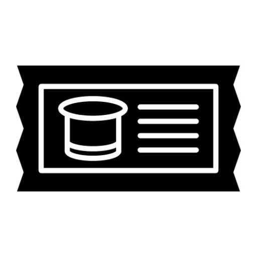Ticket Glyph Icon | Entertainment