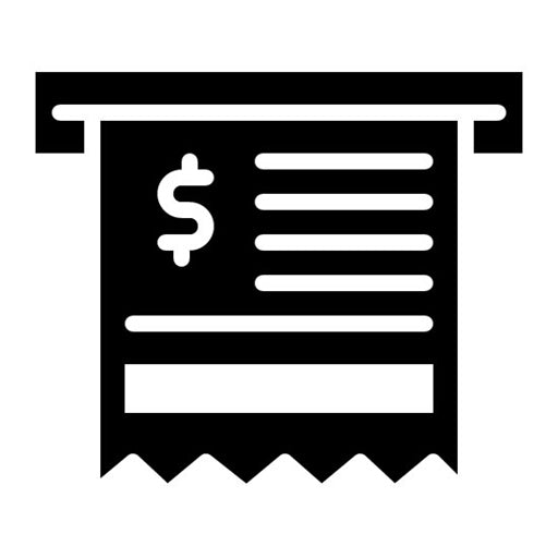 Receipt Glyph Icon | Shoemaker