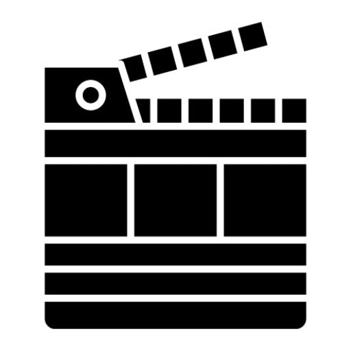 Clapperboard Glyph Icon