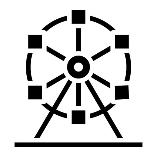 Ferris Wheel Glyph Icon | Oktoberfest