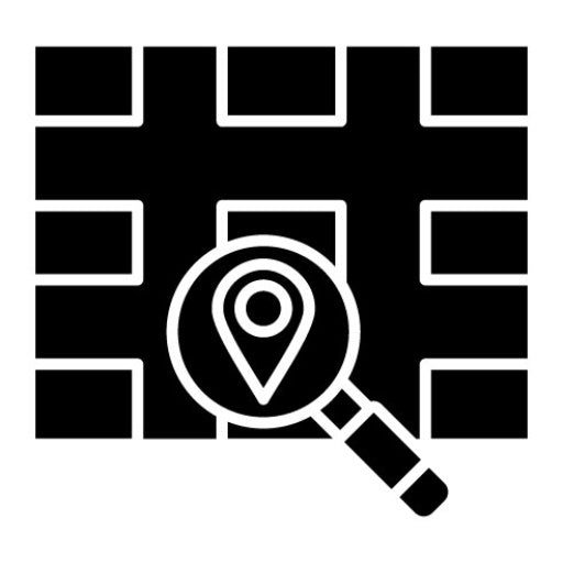 Search Location Glyph Icon | SEO and SEM