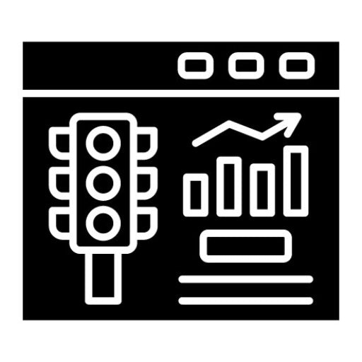 Website Traffic Glyph Icon | SEO and SEM