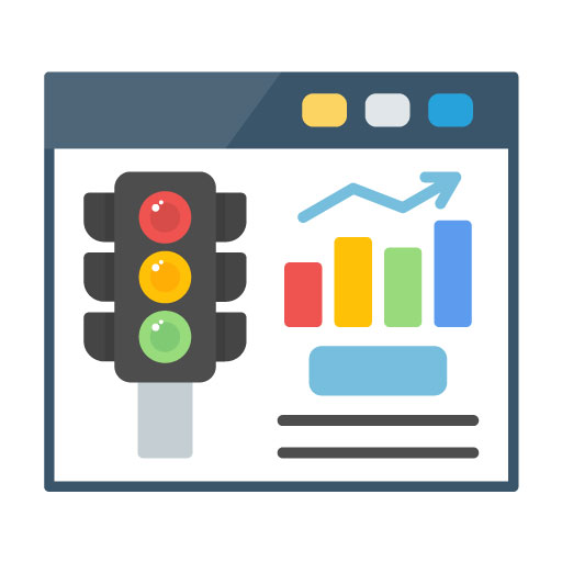 Website Traffic Flat Icon