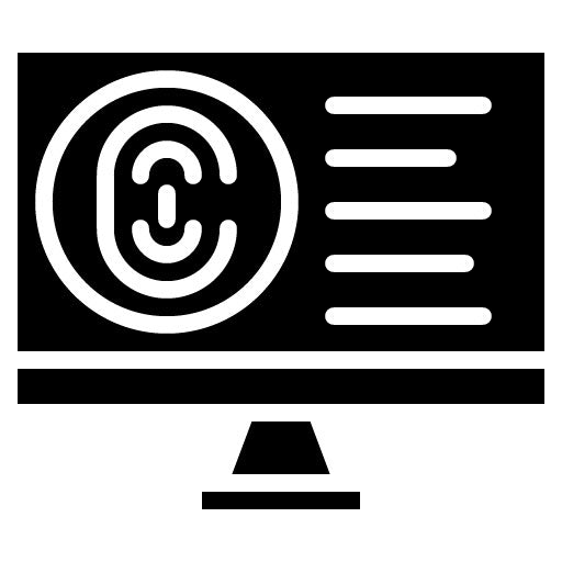 Biometric Computer Glyph Icon