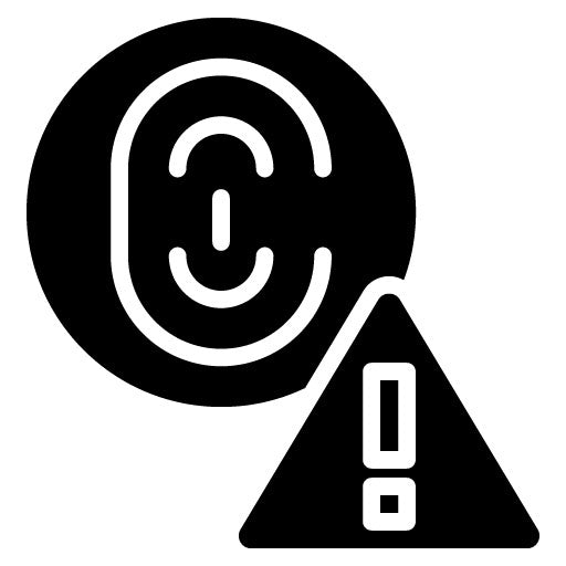 Biometric Error Glyph Icon