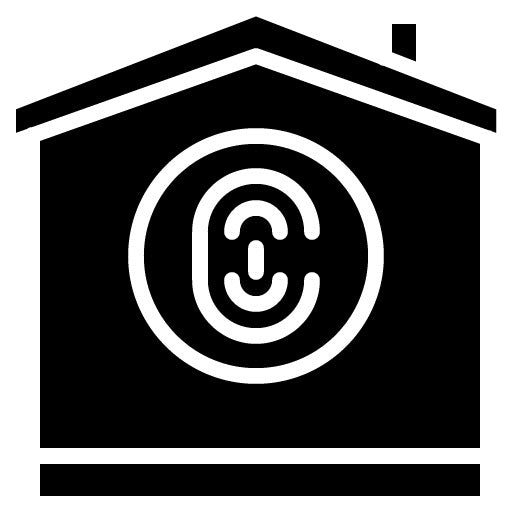 Biometric Home Glyph Icon