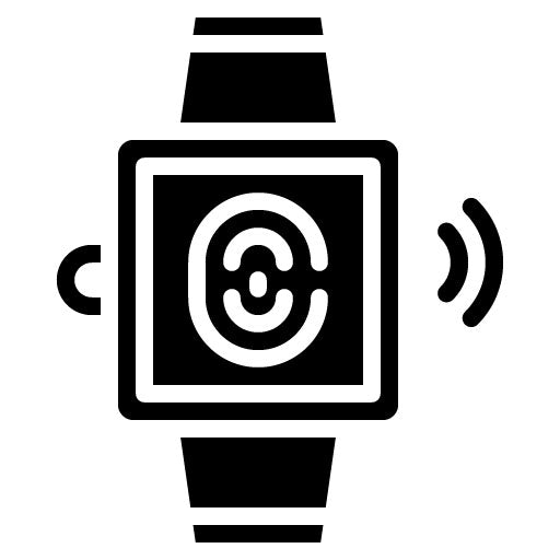 Biometric Smart Watch Glyph Icon