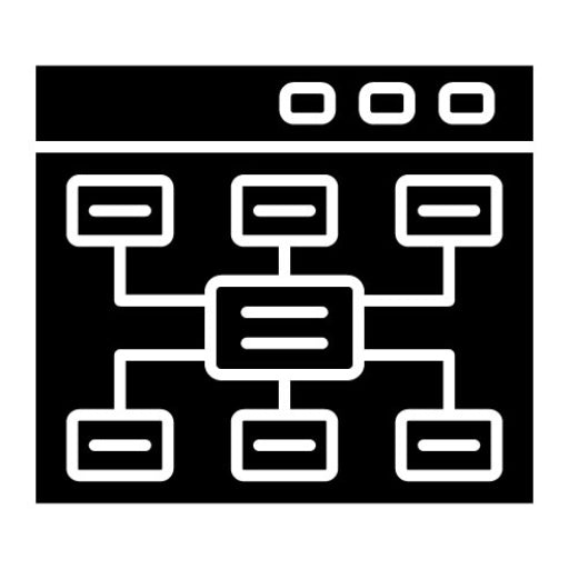 Sitemap Glyph Icon | SEO and SEM