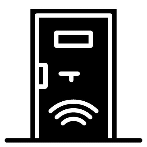 Smart Door Glyph Icon