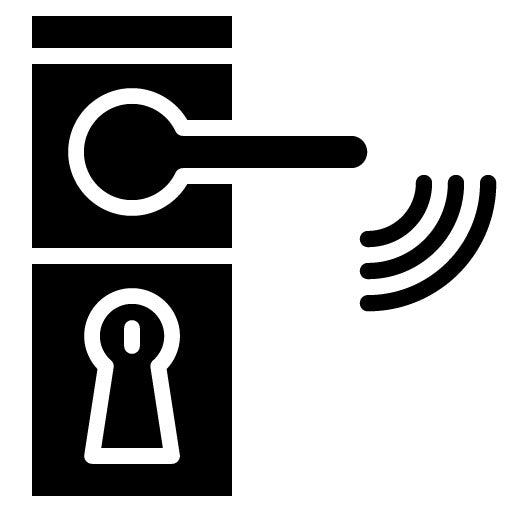 Smart door Handle Glyph Icon