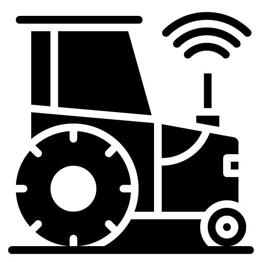 Smart Tractor Glyph Icon | Biometrics