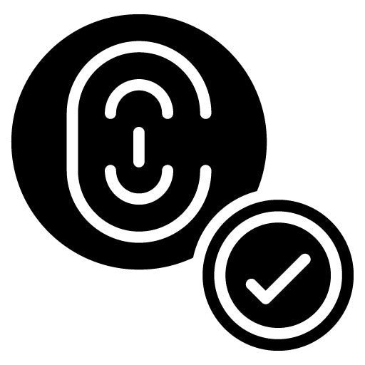 Verified Biometric Glyph Icon