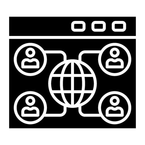 User Networking Glyph Icon