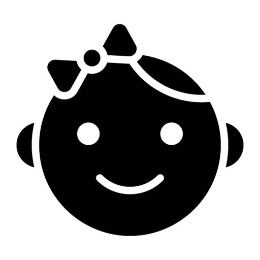 Baby Girl Glyph Icon | Baby Shower