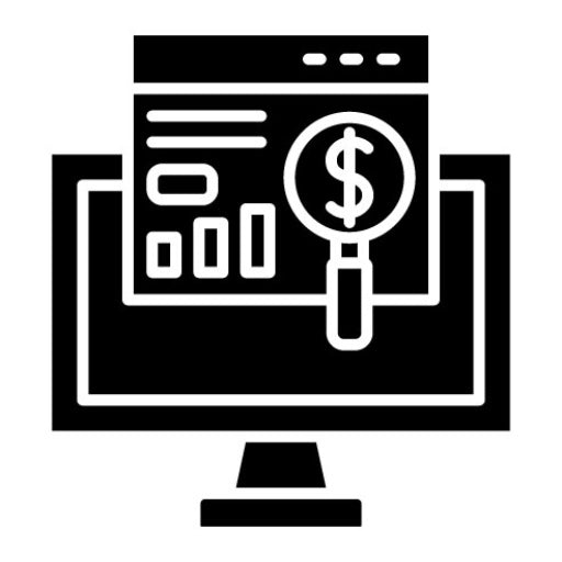 Analysis Glyph Icon | SEO and SEM