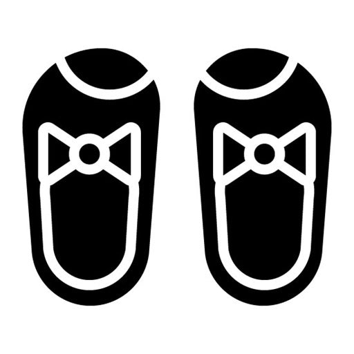 Baby Girl Shoes Glyph Icon