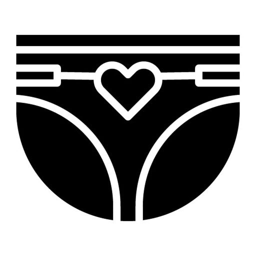 Diaper Glyph Icon | Baby Shower