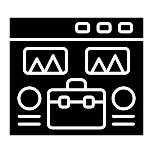 Web Portfolio Glyph Icon
