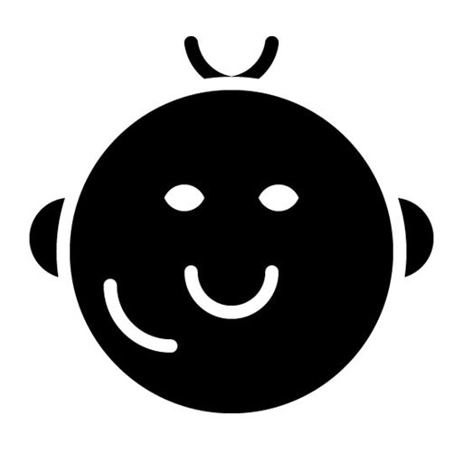 Smiling Baby Glyph Icon