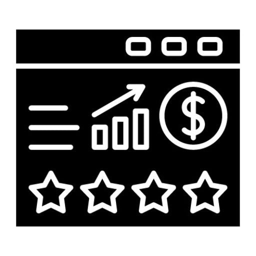 Website Rating Glyph Icon | SEO and SEM