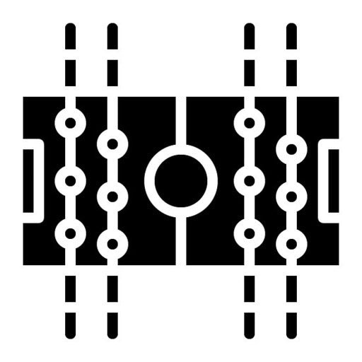 Foosball Table Glyph Icon