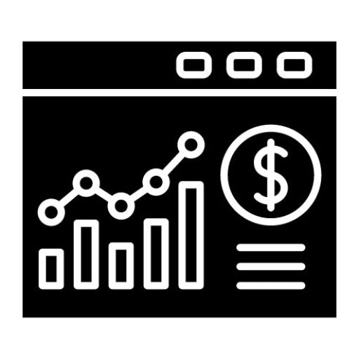 Website Bar Graph Glyph Icon